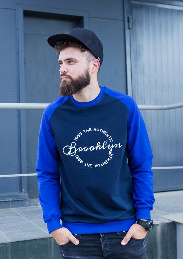 СВІТШОТ-РЕГЛАН ІЗ ПРИНТОМ BROOKLYN 7713