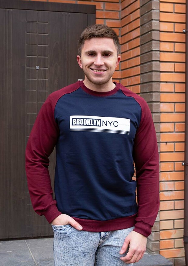 Світшот-реглан з принтом brooklyn nyc 7719