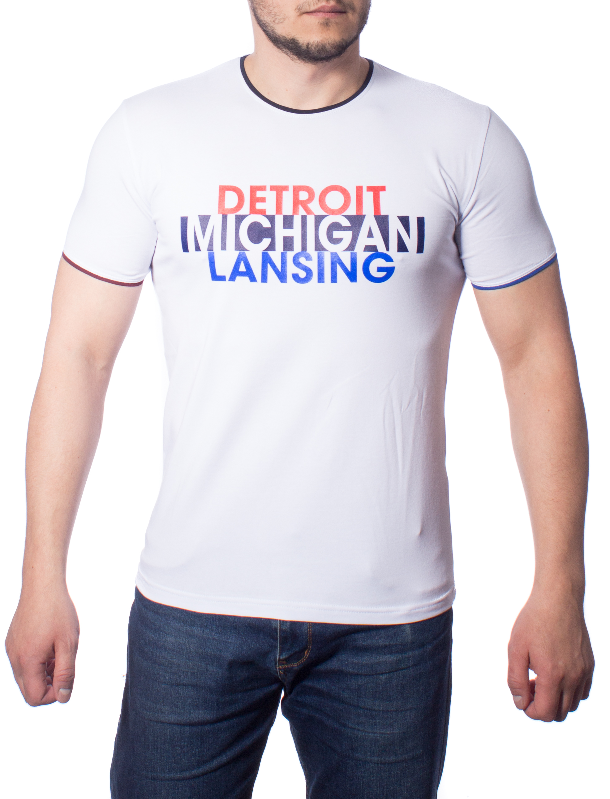 Футболка detroit michigan lansing 7080