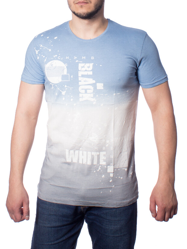 Футболка black  white 9575