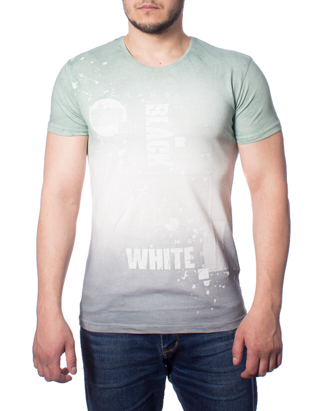 Футболка black  white 9575