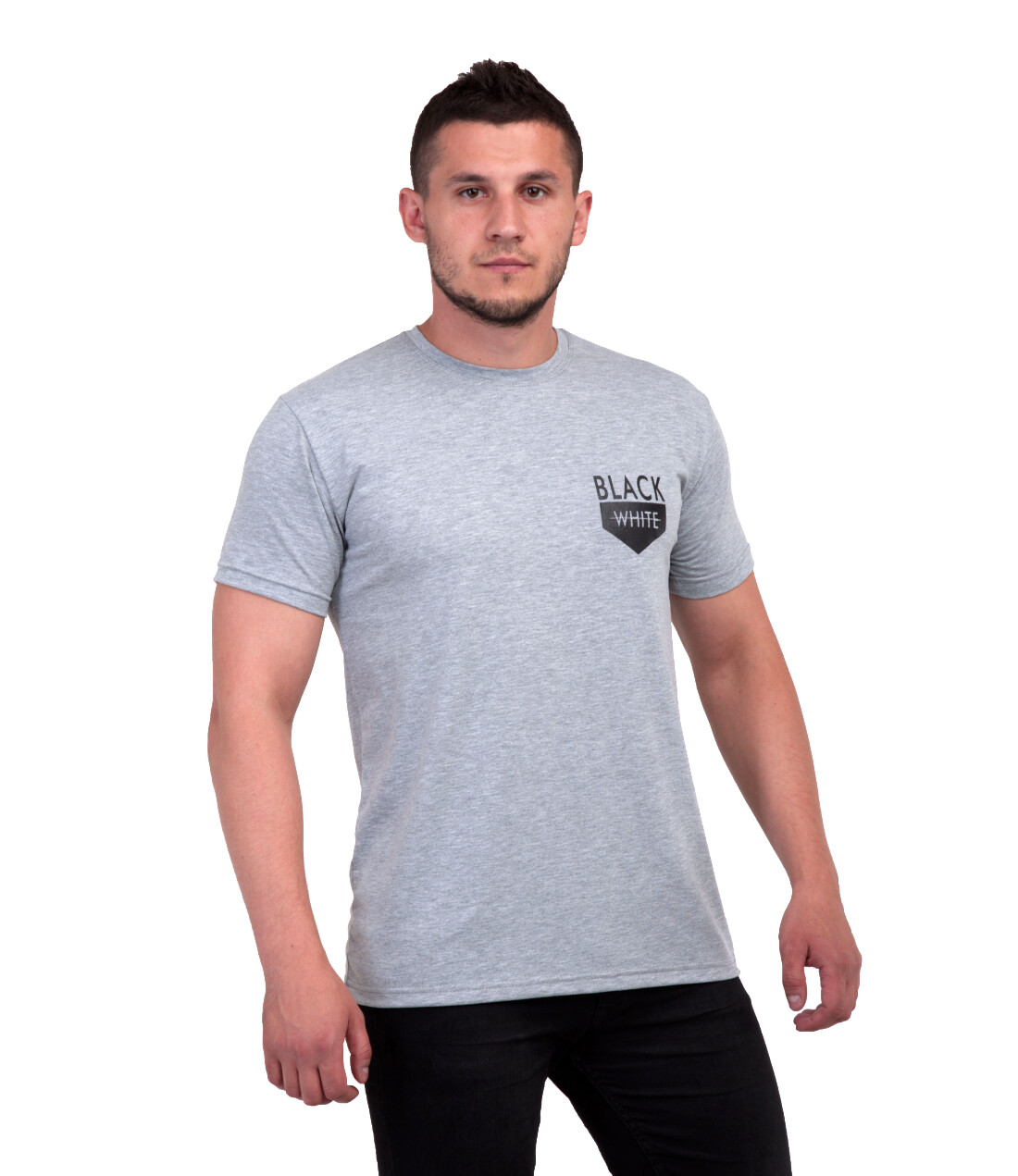 Футболка tm hector black white 7091