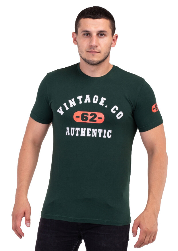 Мужская футболка vintage. co 7049