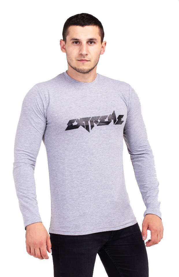 Футболка довгий рукав, лонгслів із принтом extreme 7411