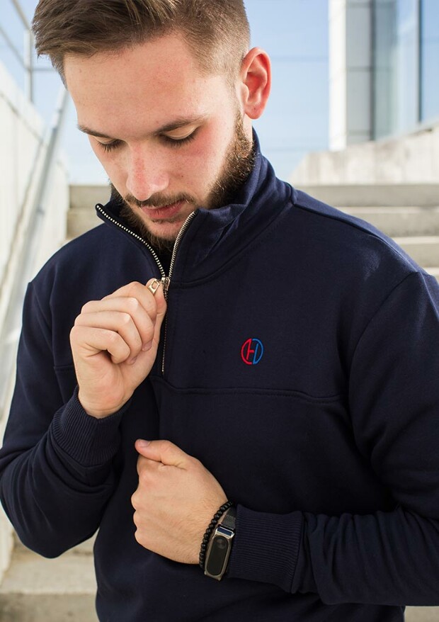 Спортивна кофта зі стійкою та замком 3594