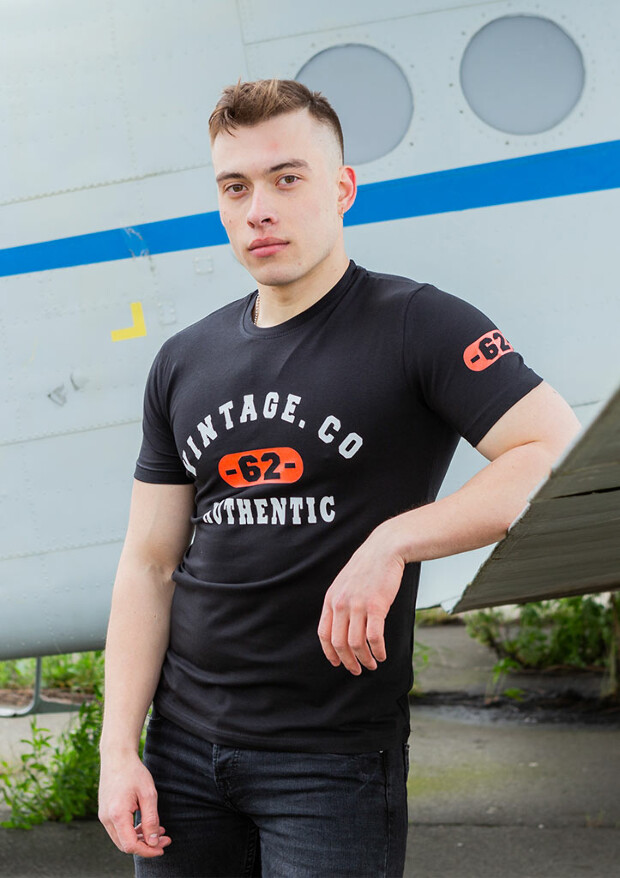 Мужская футболка vintage. co 7049