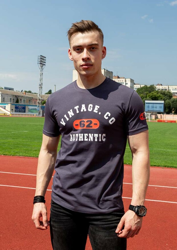 Мужская футболка vintage. co 7049