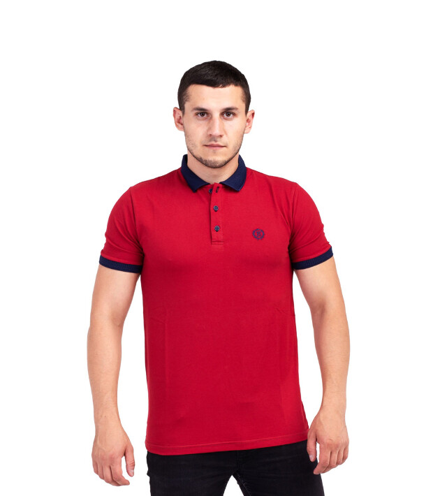 Однотонна футболка поло 7262