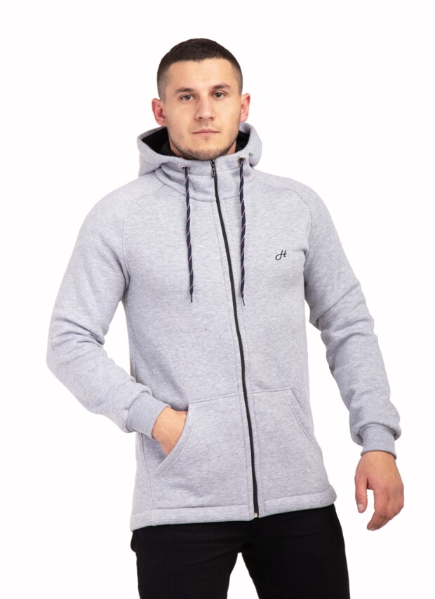 Чоловіча кофта на застібці, комір-стійка 8453