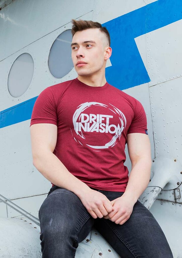 Мужская футболка с принтом drift invasion 15045