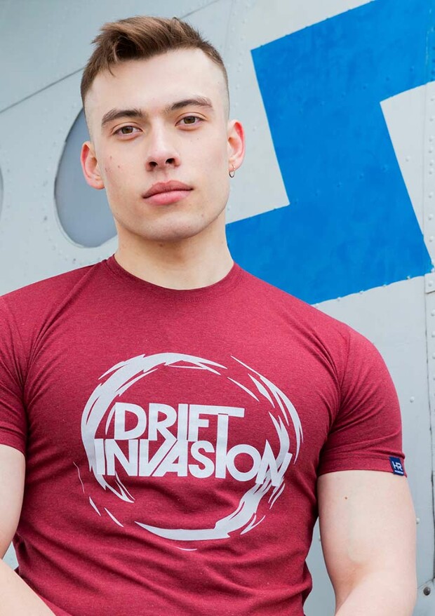 Мужская футболка с принтом drift invasion 15045