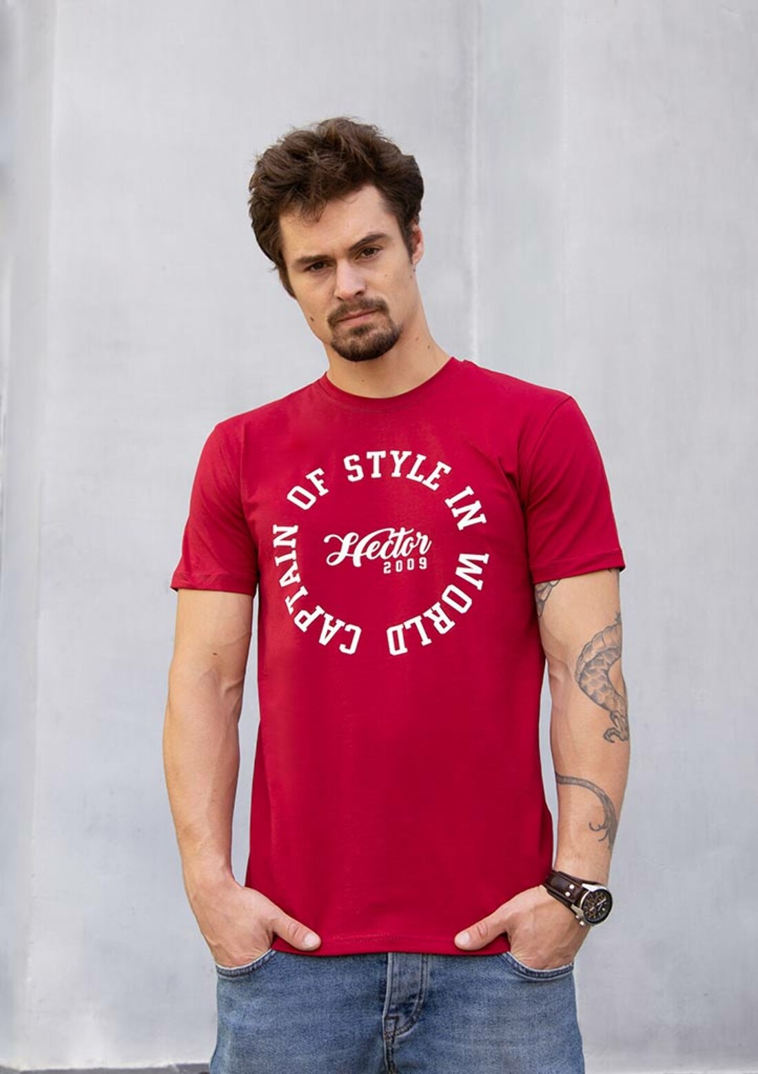 Мужская футболка hector style 15156