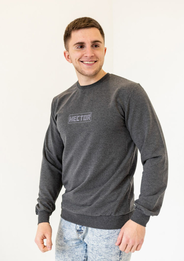 Чоловічий світшот із вишивкою hector 17031