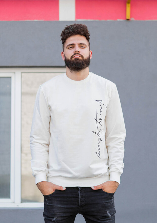 Світшот із вертикальним написом 17050