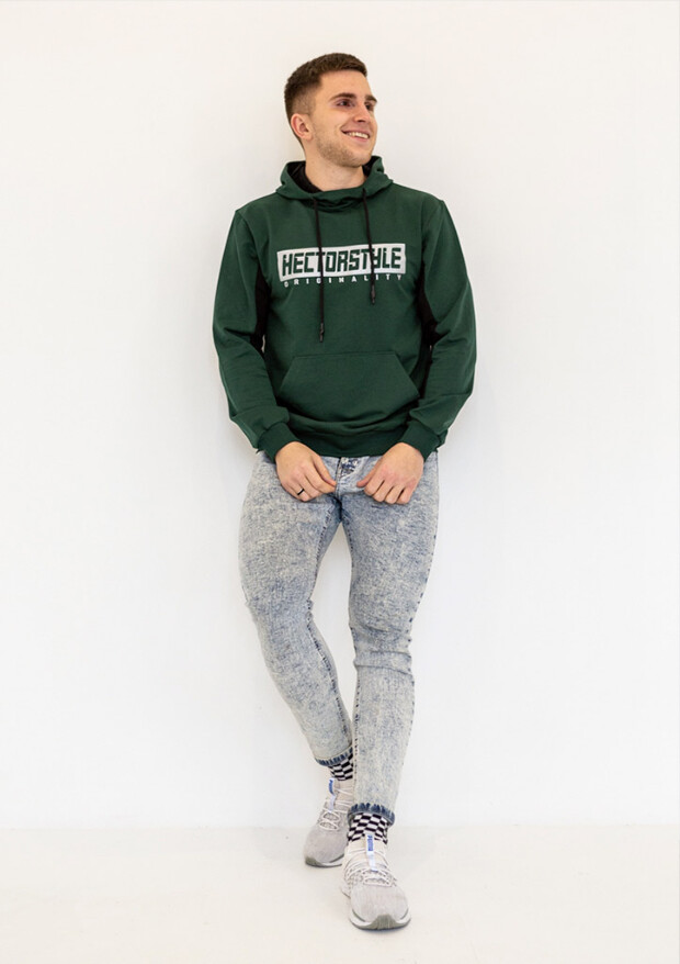 Худи из двух цветов hector style 17056