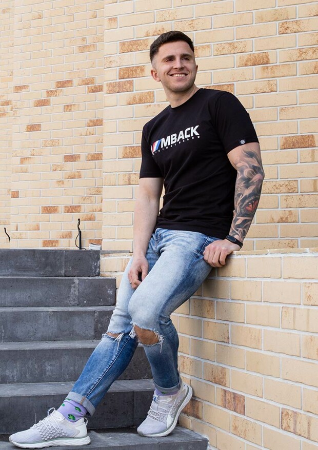 Футболка чоловіча з принтом mback 22006