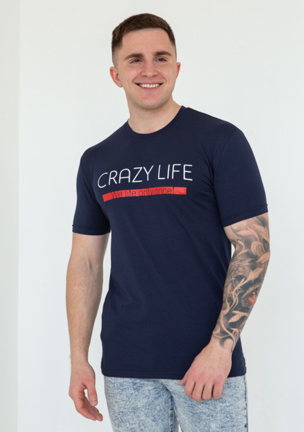 Футболка чоловіча crazy life 22009