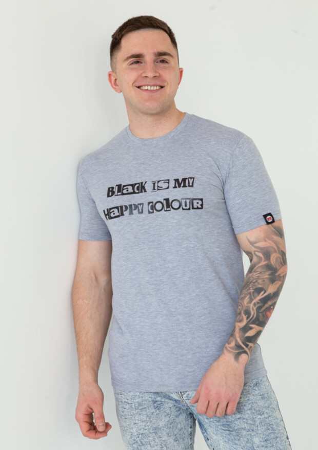 Чоловіча футболка black is my happy colour 22029
