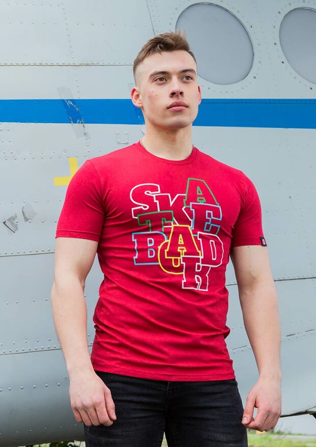 Футболка мужская  с оригинальным принтом 22038