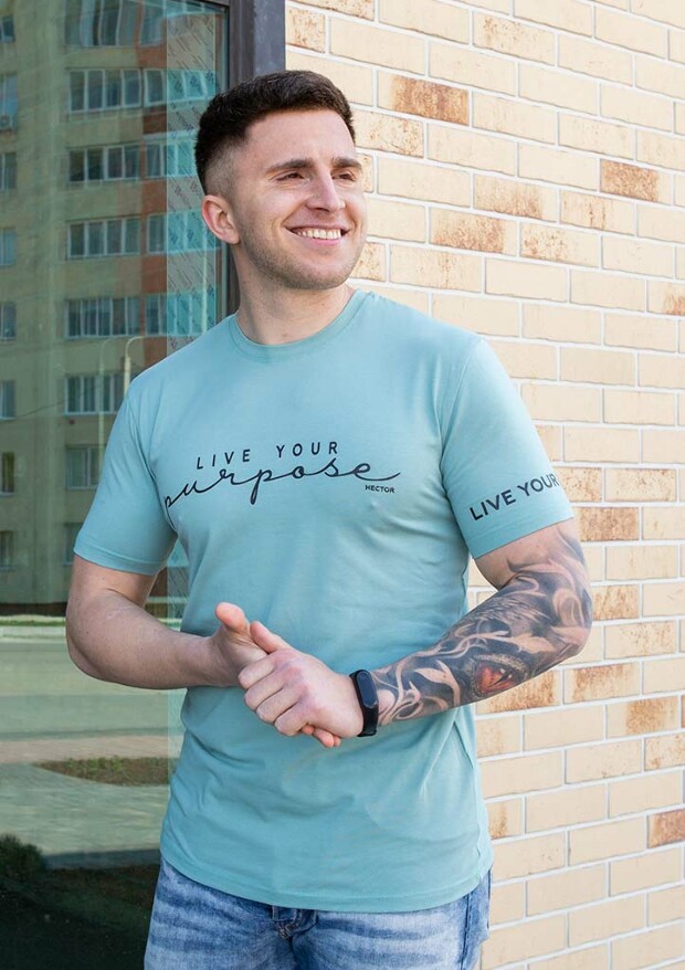 Футболка мужская live yoy purpose 22053