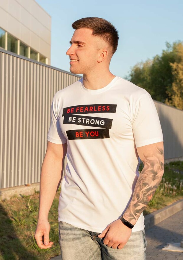 Футболка мужская с оригинальным принтом 22059