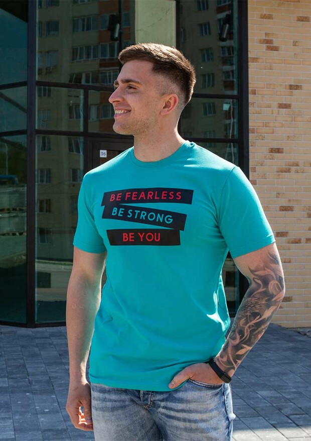 Футболка мужская с оригинальным принтом 22059