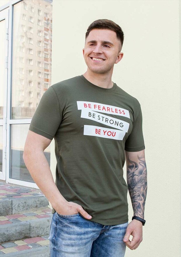 Футболка мужская с оригинальным принтом 22059