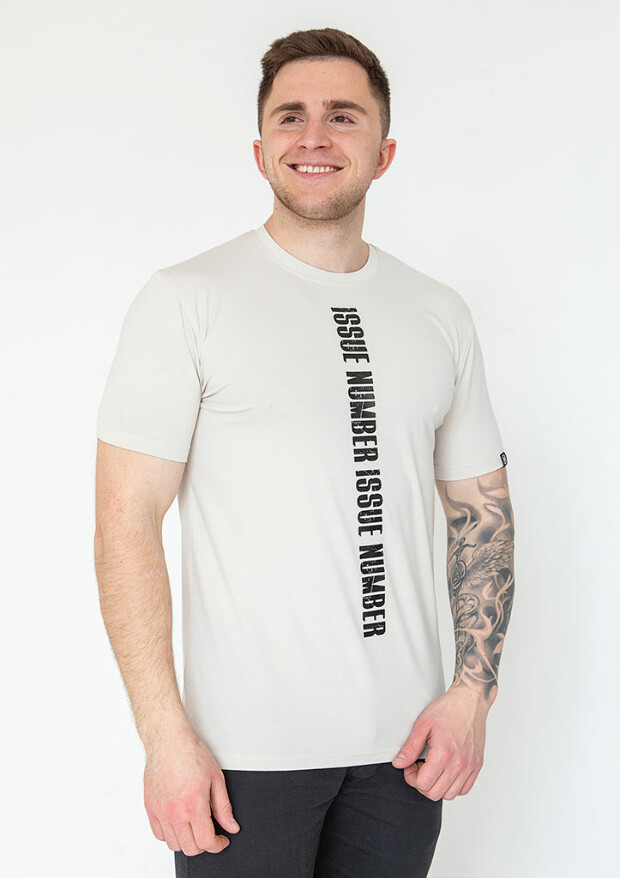 Футболка мужская с вертикальным принтом 22063