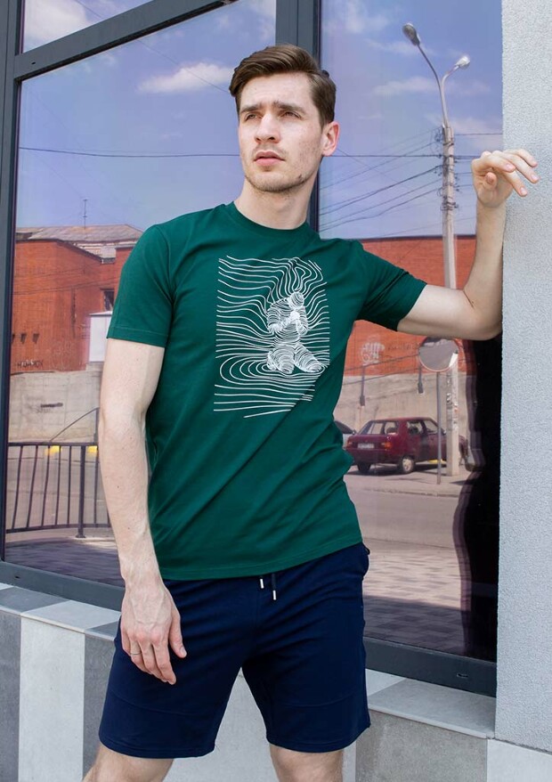 Мужская футболка с модным принтом 22080