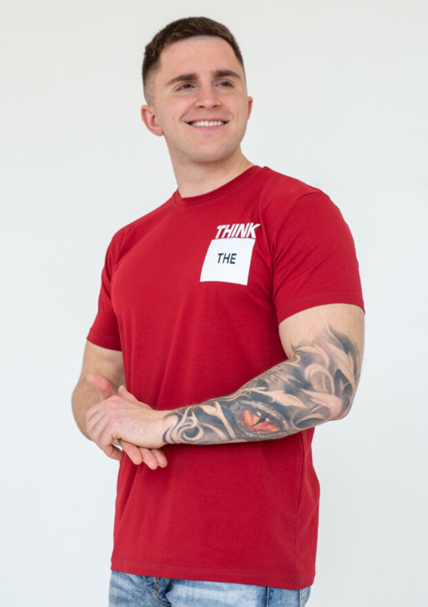 Батальна чоловіча футболка think the 23002