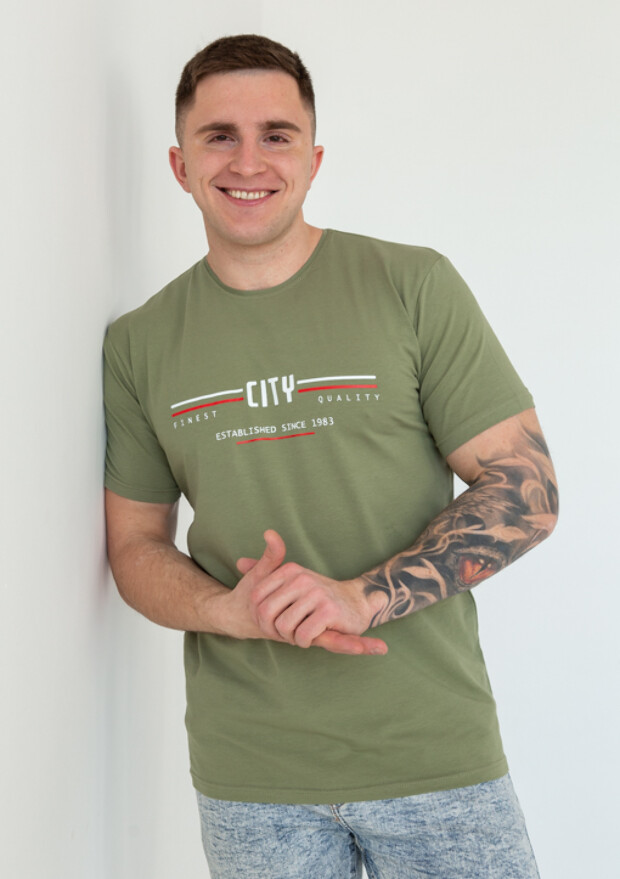 Батальна чоловіча футболка city 23004