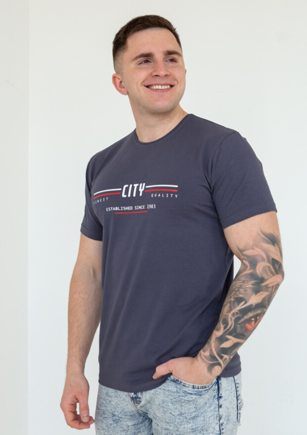 Батальна чоловіча футболка city 23004