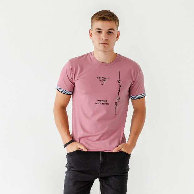 Мужская футболка с оригинальными манжетами nothing 22089