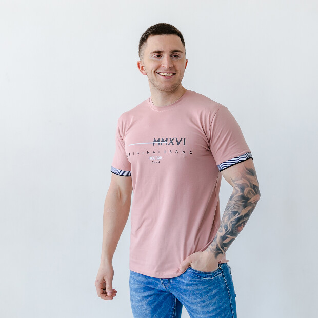 Мужска футболка с манжетами 22091