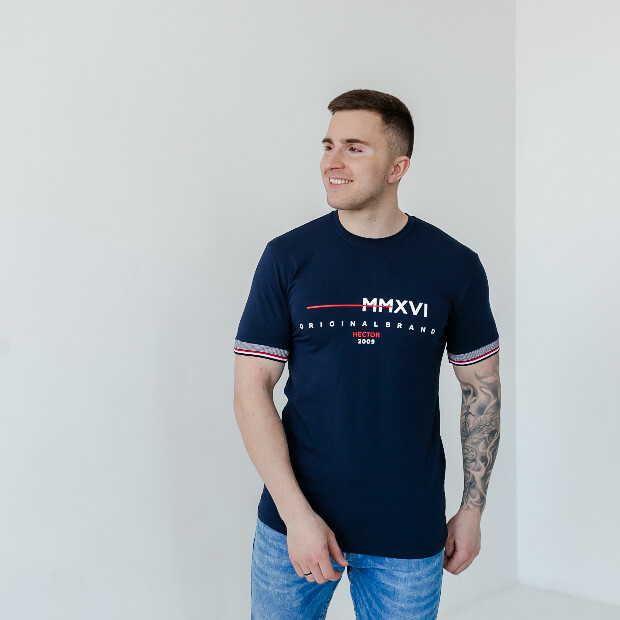 Мужска футболка с манжетами 22091