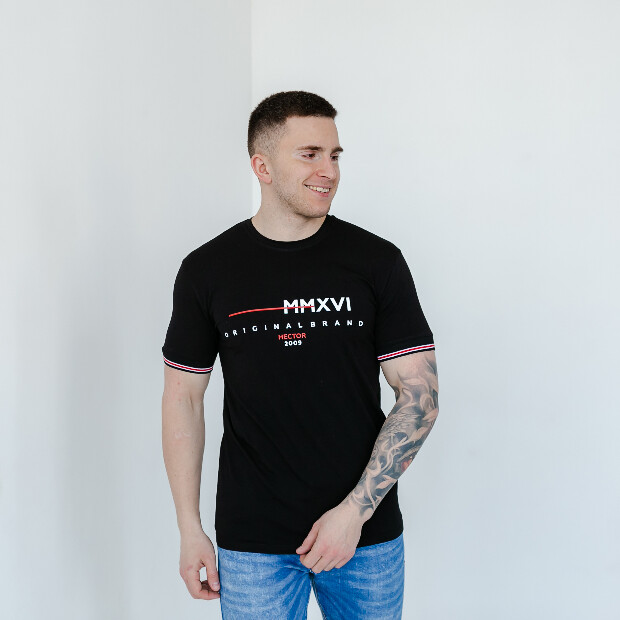 Мужска футболка с манжетами 22091