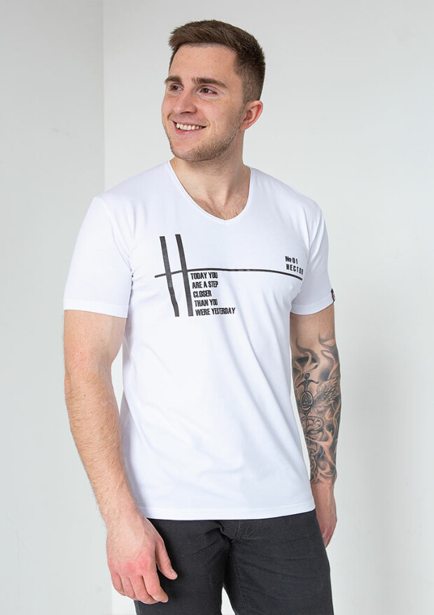 Мужская футболка с v-образным вырезом №01 hector 22502