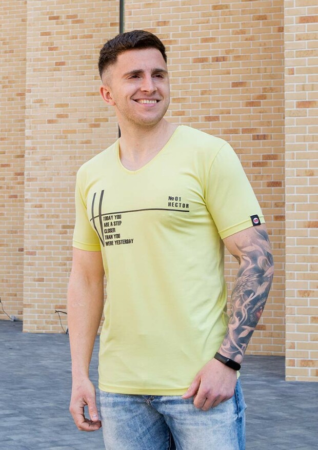 Мужская футболка с v-образным вырезом №01 hector 22502