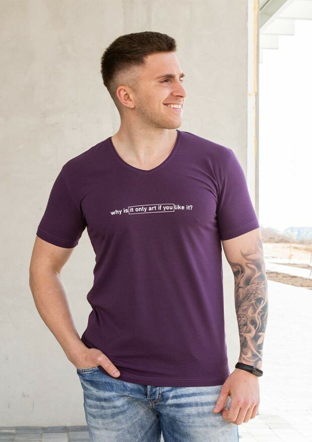 Мужская футболка с v-образным вырезом like it? 22504