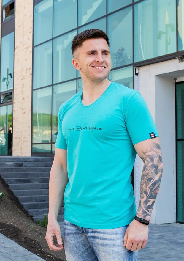 Мужская футболка с v-образным вырезом like it? 22504