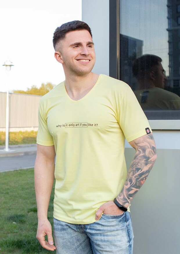 Мужская футболка с v-образным вырезом like it? 22504