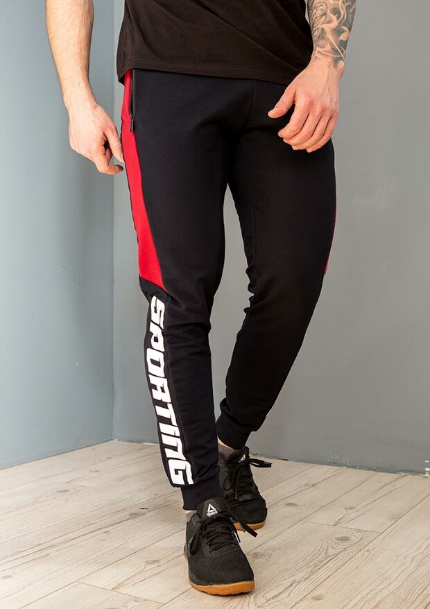 Чоловічі спортивні штани з принтом sporting 17453