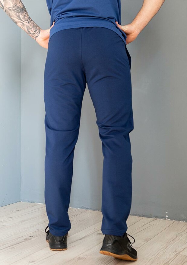 Спортивні штани прямого крою з вишивкою hector 17455