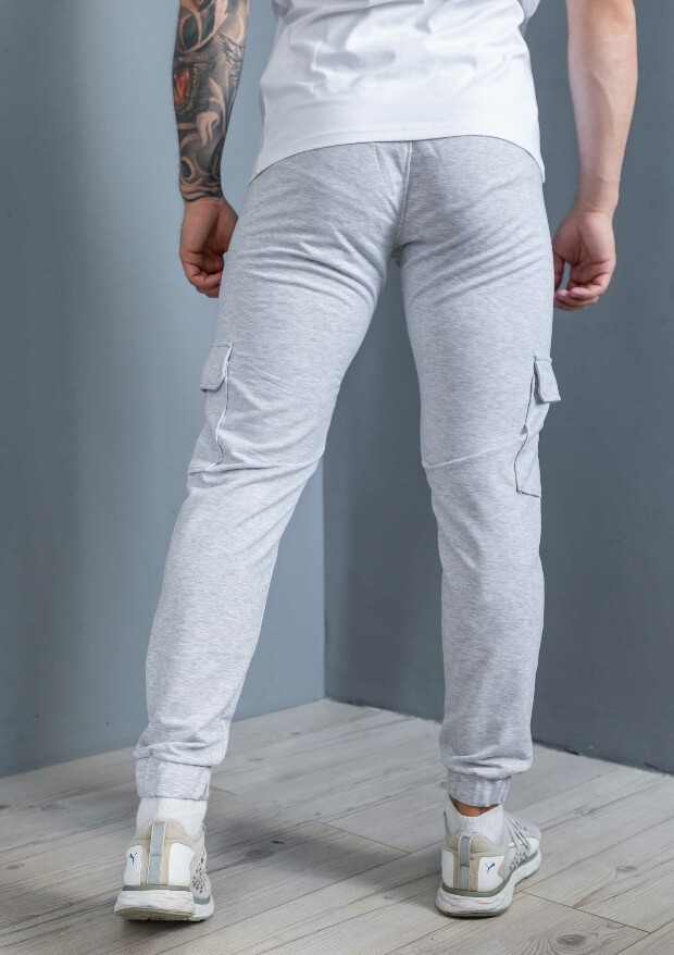 Спортивні штани з накладними кишенями 17458