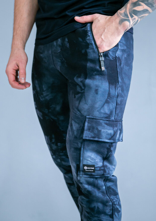 Теплі спортивні штани з накладними кишенями hector 30655