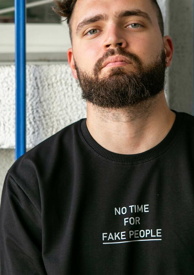 Світшот у велких розмірах no time for fake people 18007