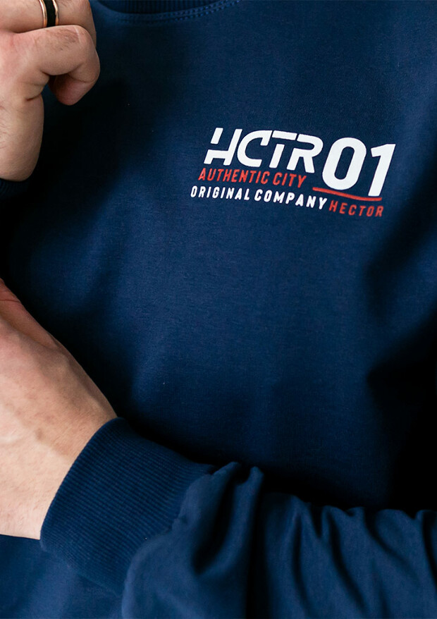 Чоловічий світшот великих розмірів з принтом hctr 01 18009