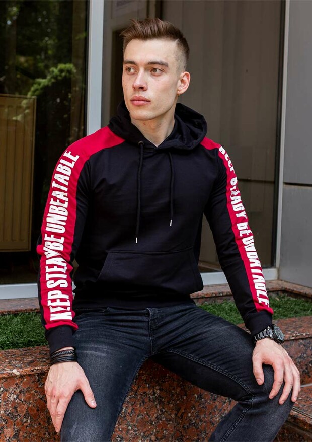 Худі з капюшоном і лампасами 17066