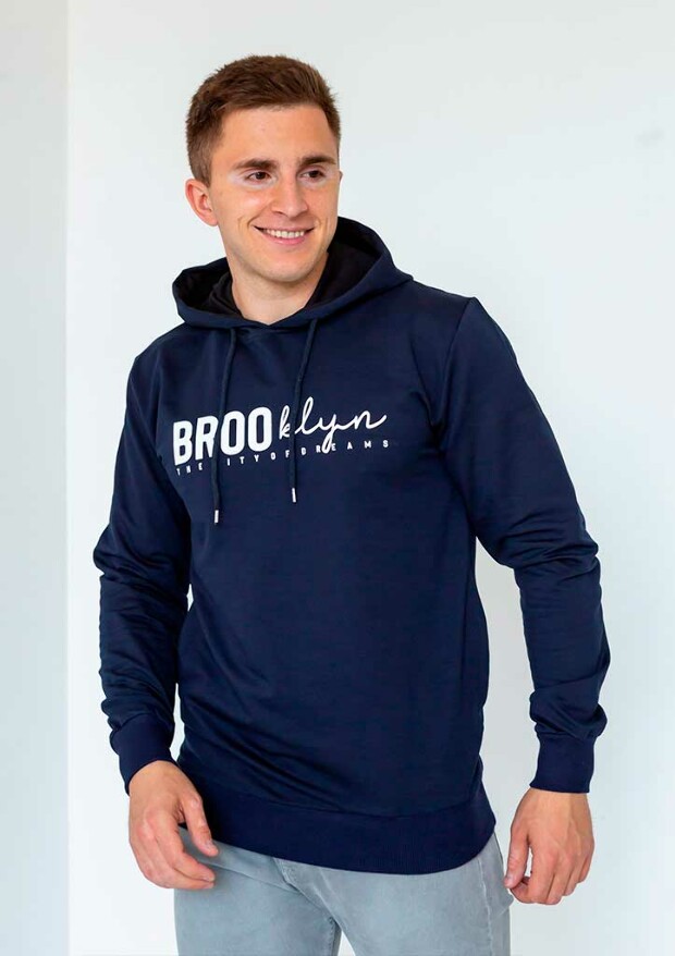 Толстовка з капюшоном та принтом brooklyn 17224
