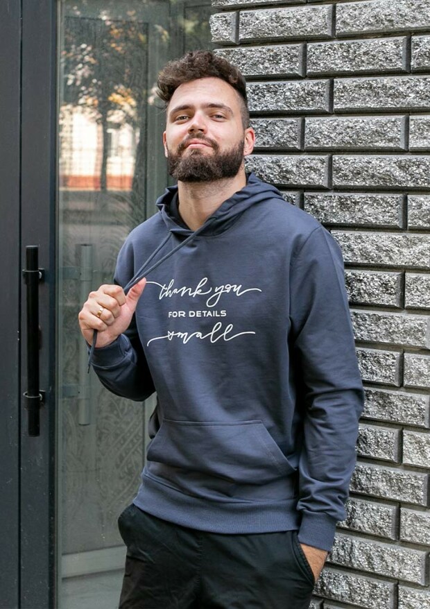 Худи з капюшоном та принтом for details 17232
